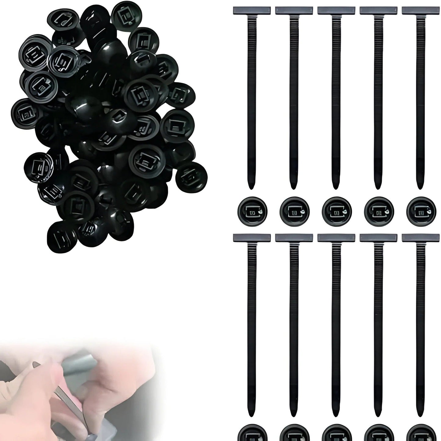 Colliers de serrage durables (paquet de 50), attaches autobloquantes
