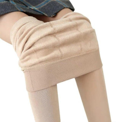 Legging polaire chaud taille haute pour femme