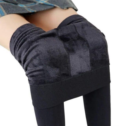 Legging polaire chaud taille haute pour femme