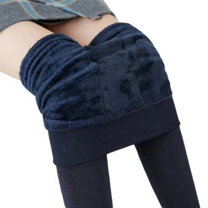 Legging polaire chaud taille haute pour femme
