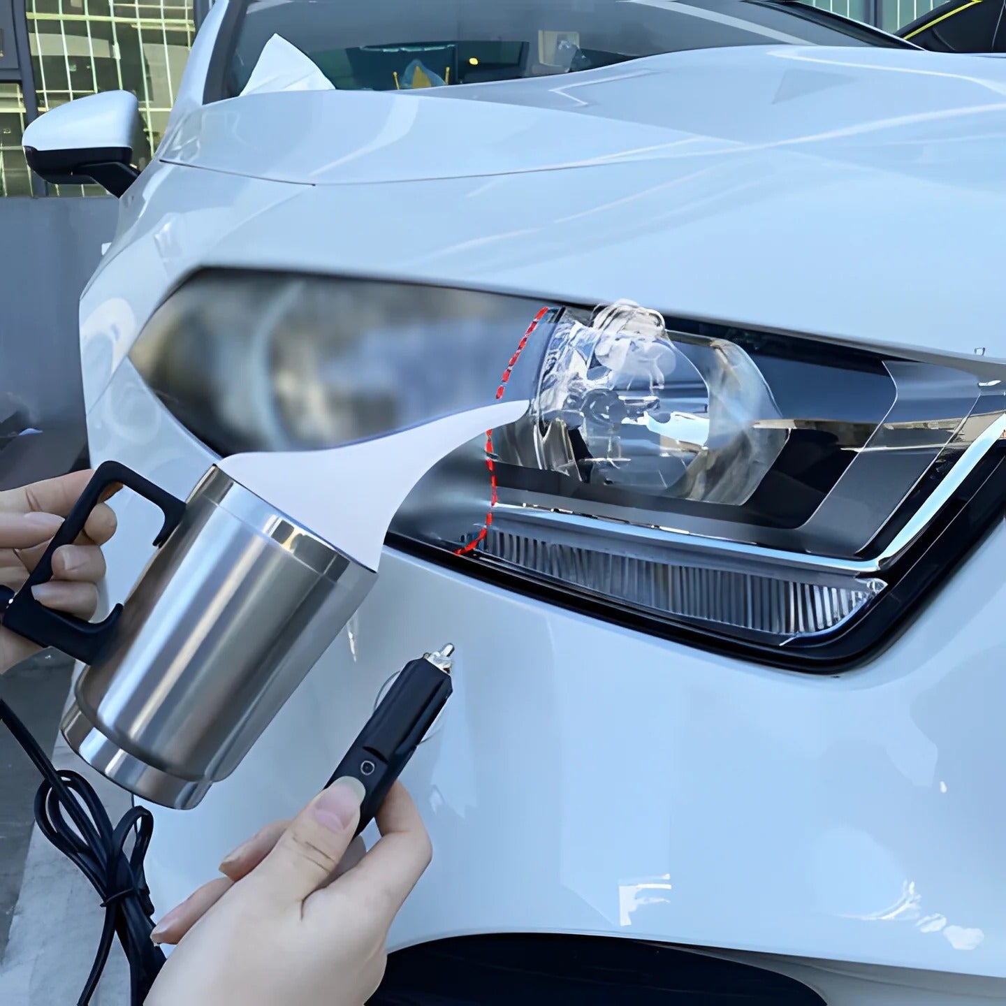 Kit de réparation de phares de voiture avec polish et tampons de lustrage