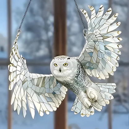 Décoration de fenêtre oiseau en verre éclatant