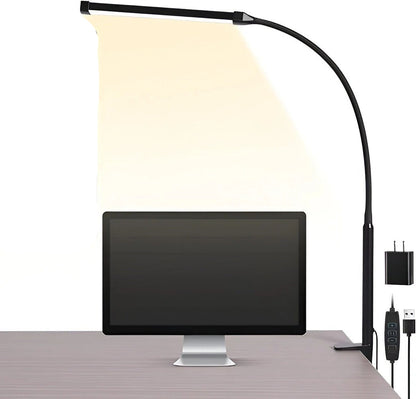 Lampe de table à LED lumineuse réglable avec col flexible