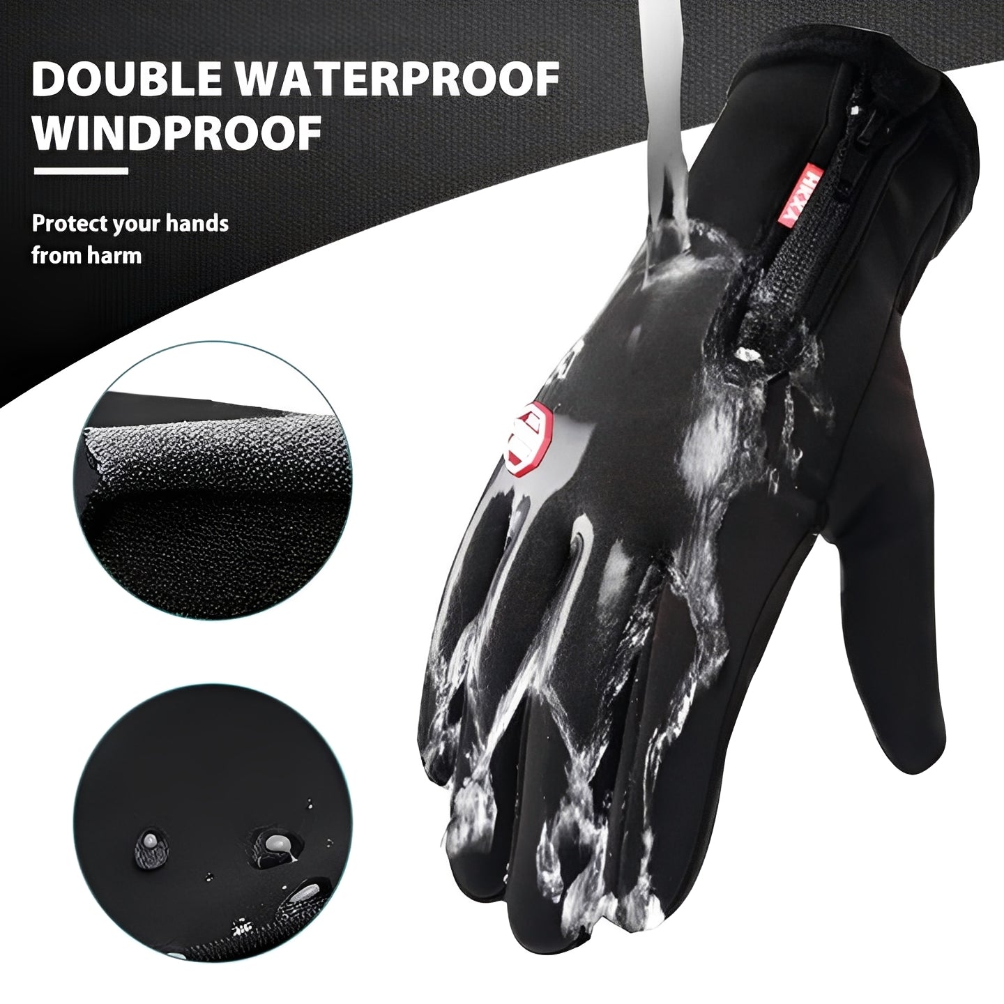 Gants de vélo imperméables et chauds pour hommes et femmes