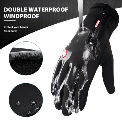 Gants de vélo imperméables et chauds pour hommes et femmes