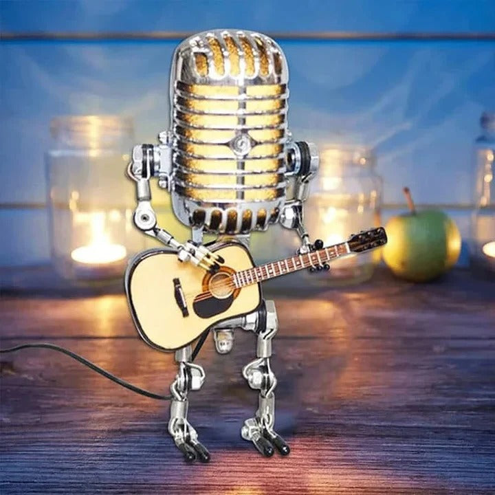 Lampe de table thème musique rétro