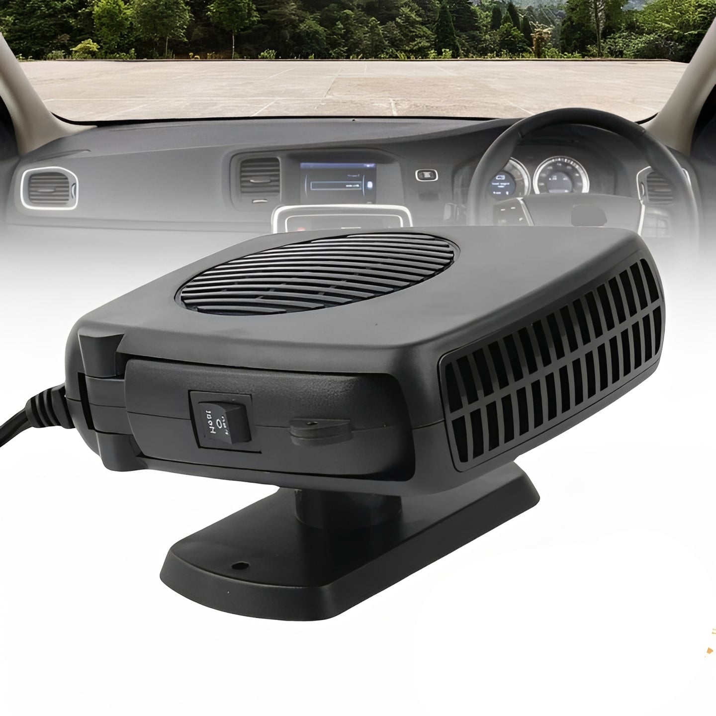 Compact 12V Car Ceramic Heater Fan for Winter - Ortekor