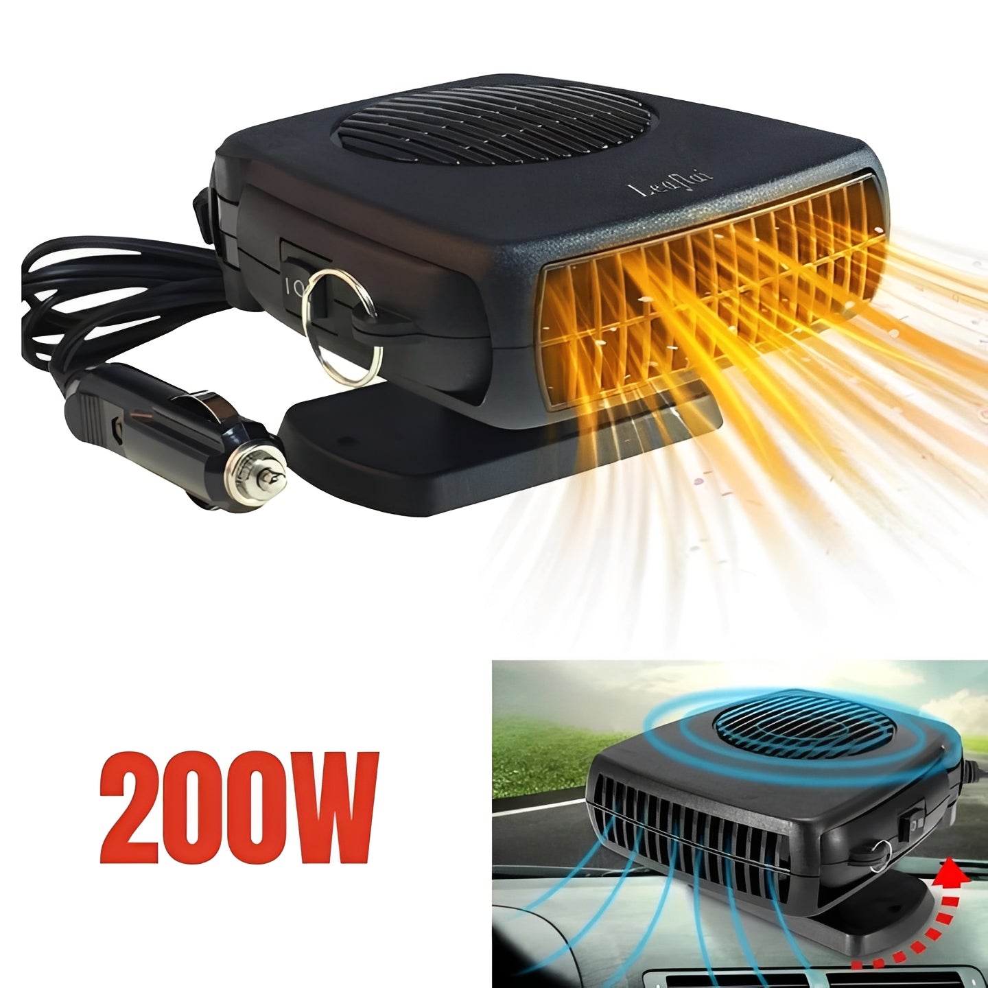 Chauffage soufflant compact 12V en céramique pour voiture pour l'hiver