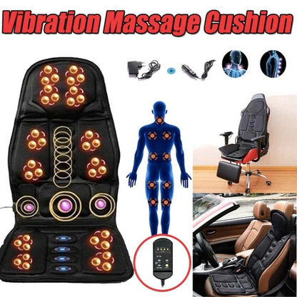 Coussin de siège de massage chauffant pour le soulagement du bas du dos