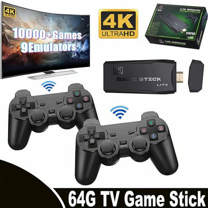Console de jeu compacte avec 64 Go et 2 manettes sans fil