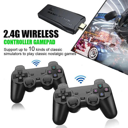 Console de jeu compacte avec 64 Go et 2 manettes sans fil