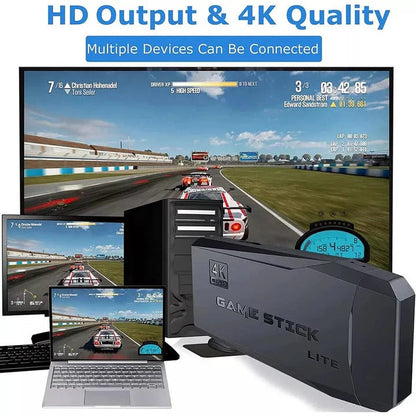 Console de jeu compacte avec 64 Go et 2 manettes sans fil