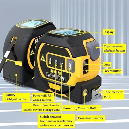 Télémètre laser de précision avec capteur infrarouge