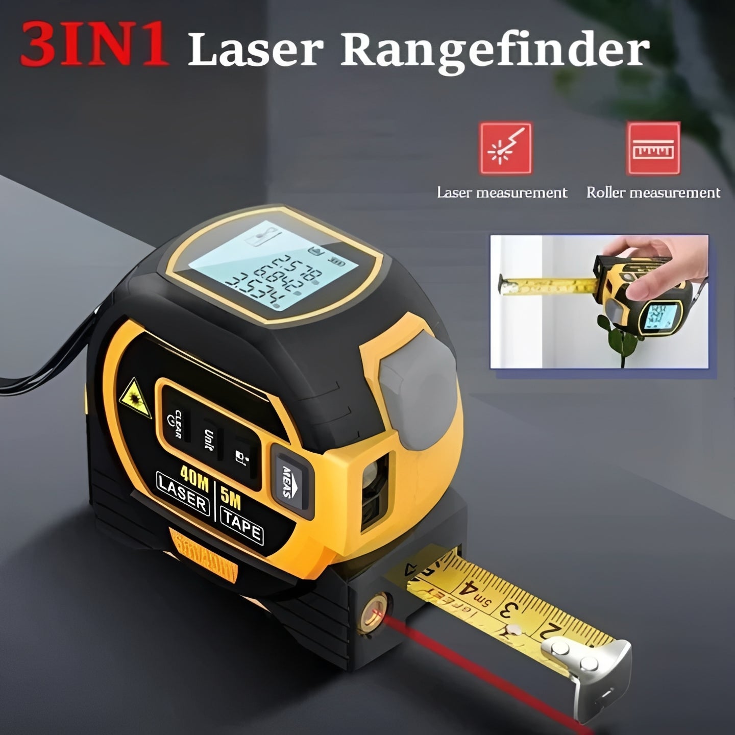 Télémètre laser de précision avec capteur infrarouge