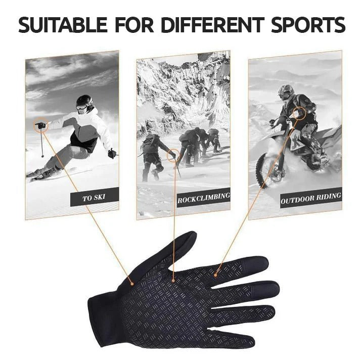 Gants Chauds Imperméables Tactiles pour Temps Froid