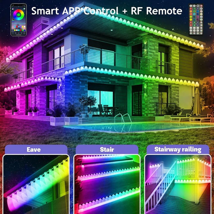 Guirlandes lumineuses LED extérieures flexibles et colorées