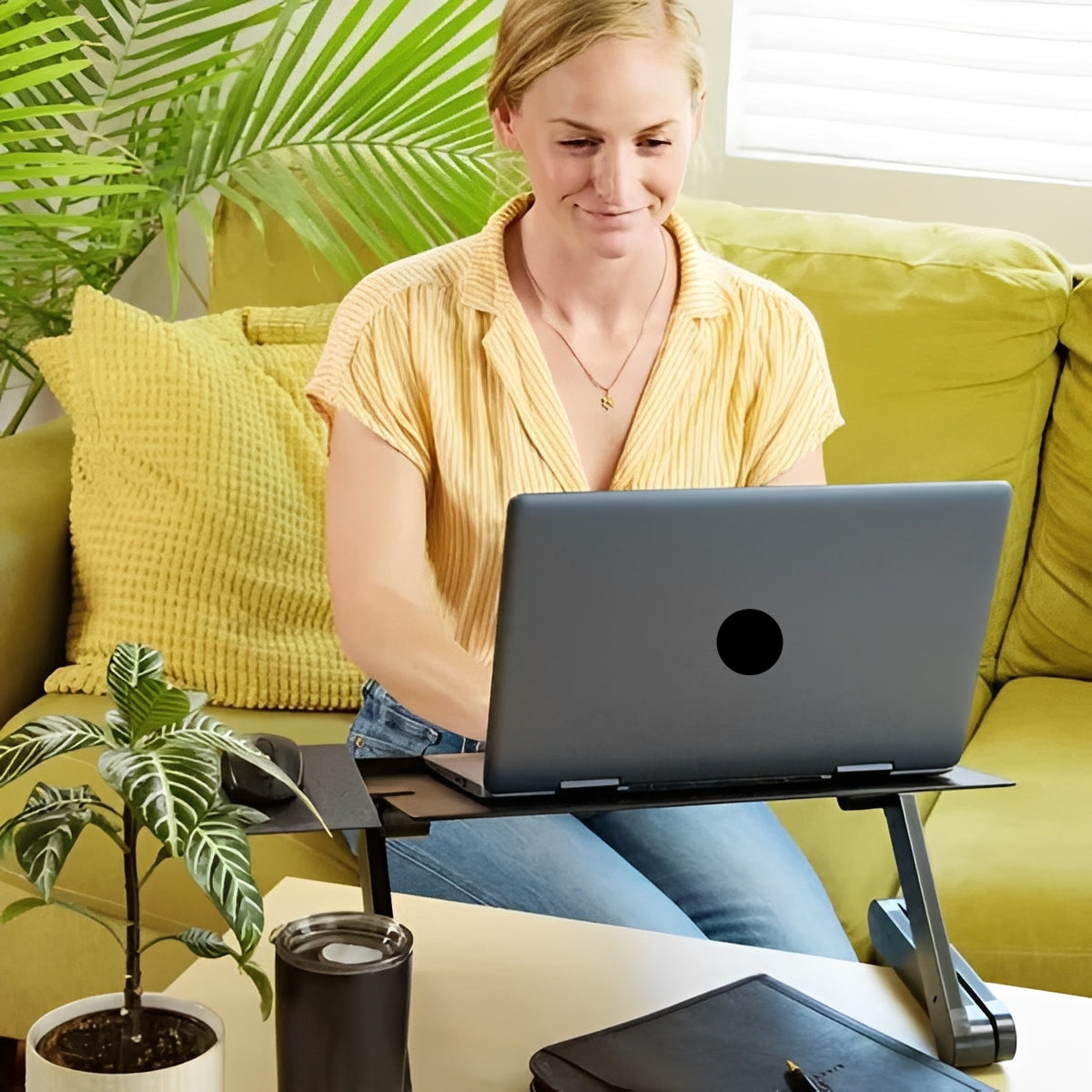 Support de bureau portable pliable pour ordinateur portable pour une visualisation confortable
