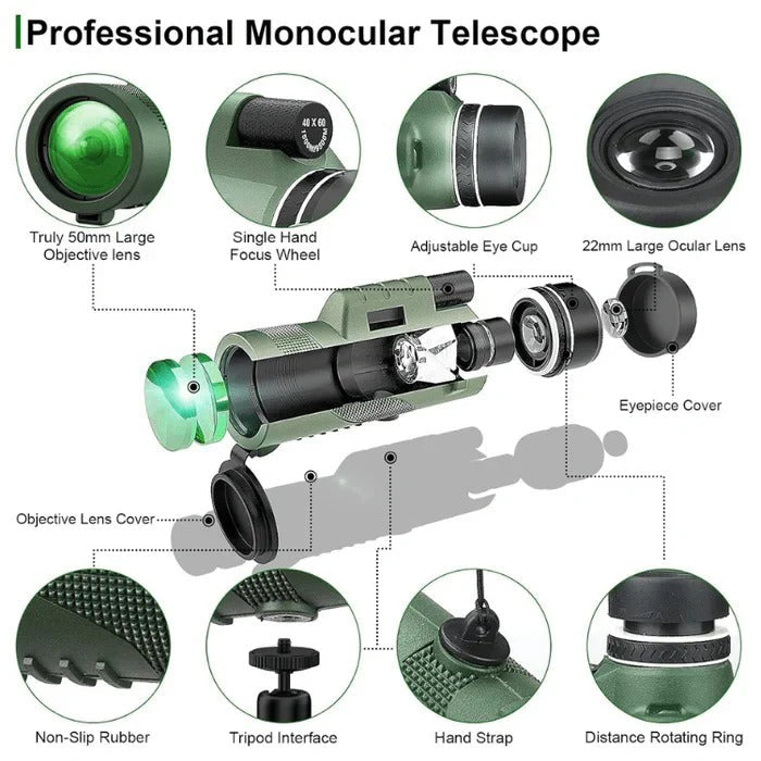 Mini télescope de poche portable pour l'extérieur