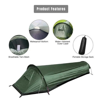 Tente de camping portable compacte pour une personne