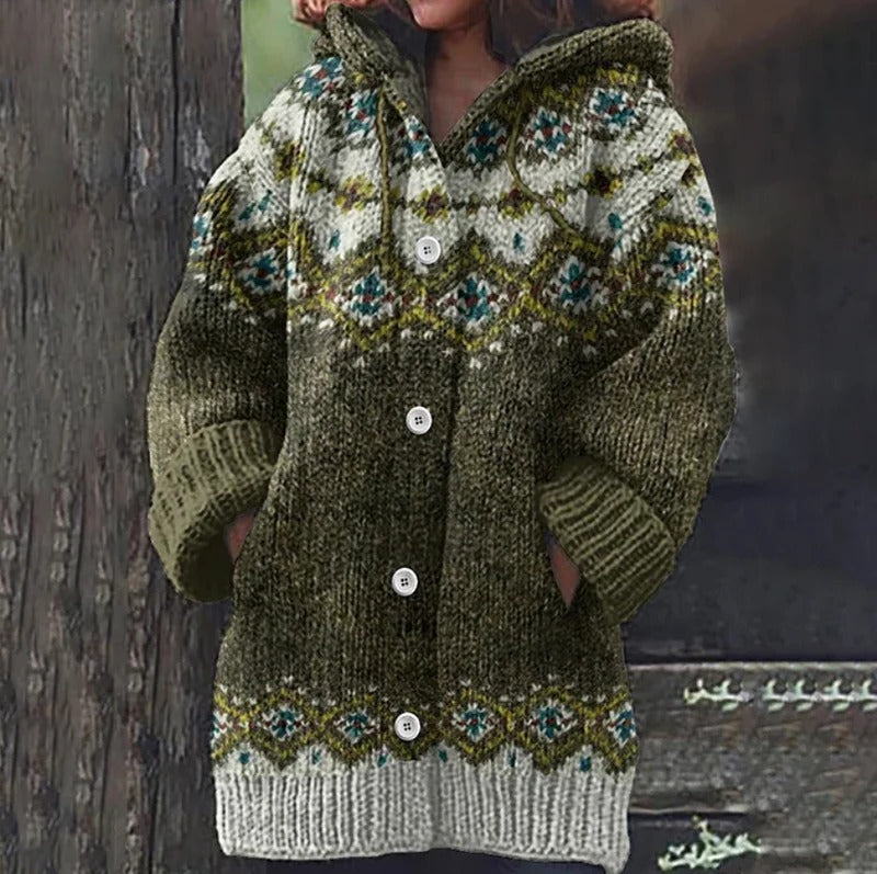 Cardigan douillet en tricot d'hiver