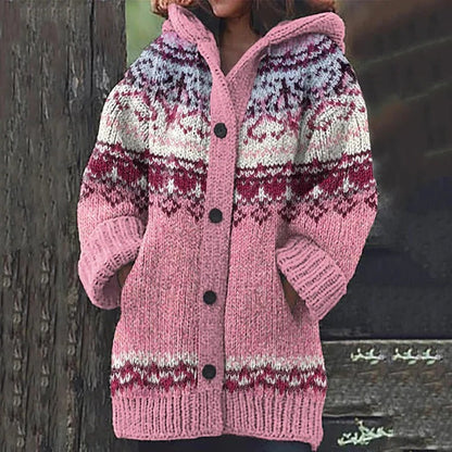 Cardigan douillet en tricot d'hiver