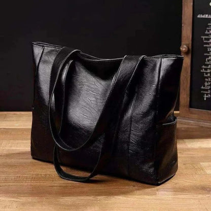 Sac fourre-tout en cuir véritable classique