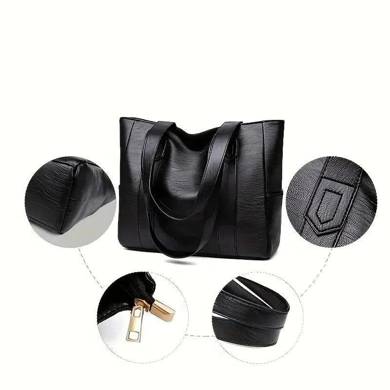 Sac fourre-tout en cuir véritable classique
