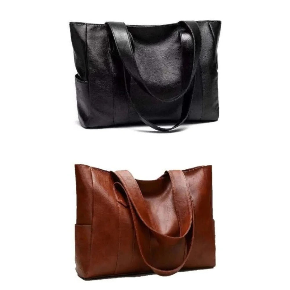 Sac fourre-tout en cuir véritable classique