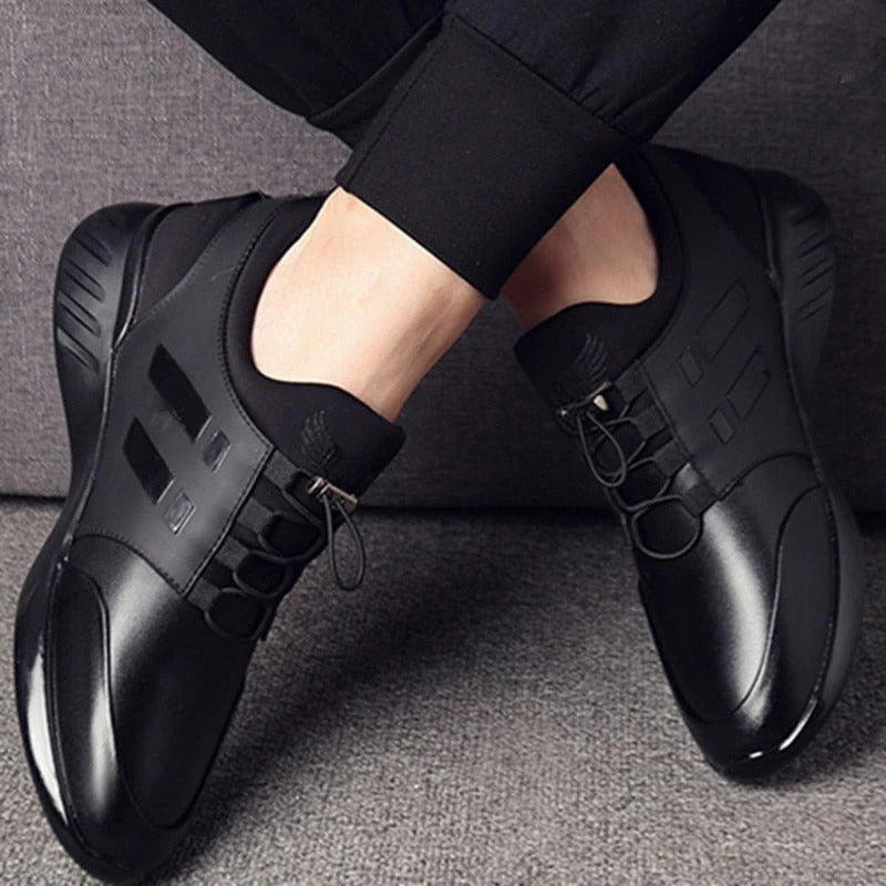 Chaussures en cuir confortables pour homme avec soutien de la voûte plantaire