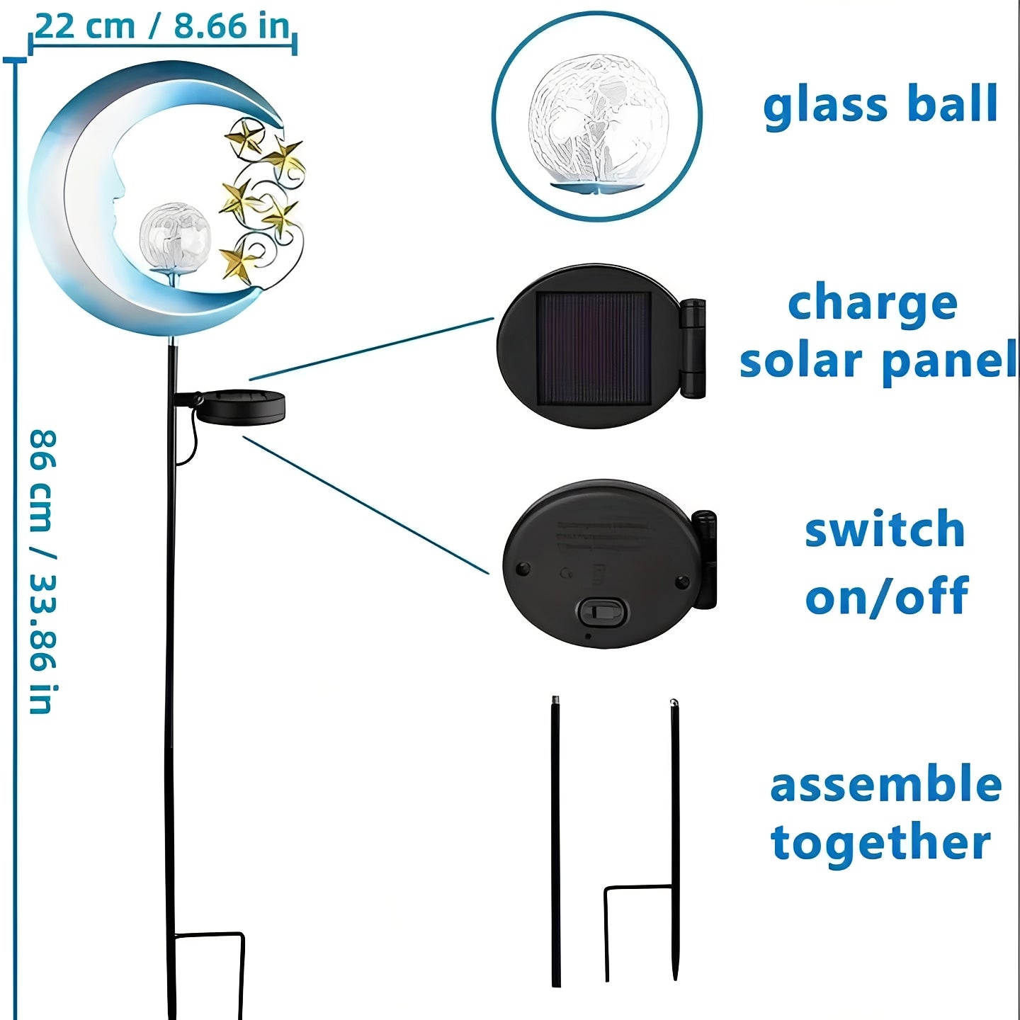 Lampes de chemin solaires extérieures lumineuses