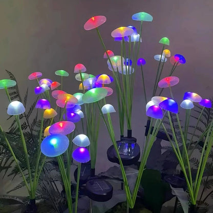Guirlande lumineuse colorée méduses d'extérieur avec tige flexible