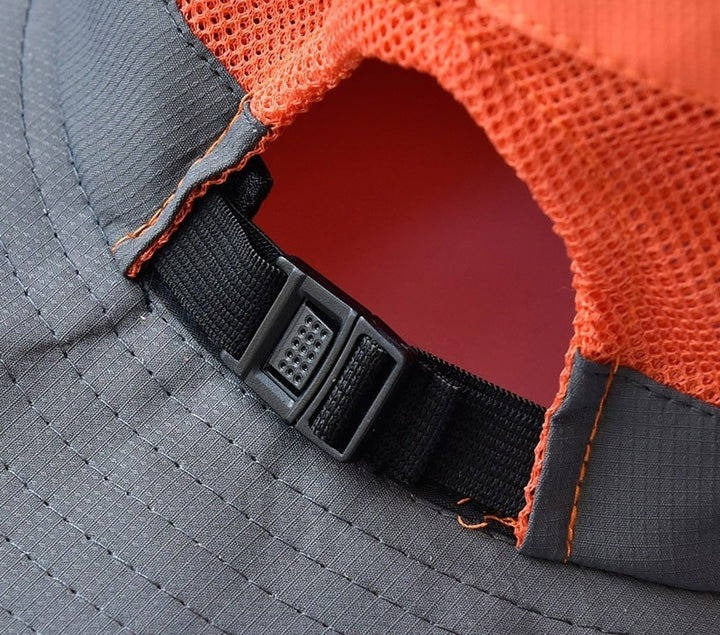 Chapeau d'été portable à large bord avec sangle ajustable