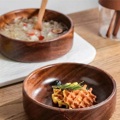 Saladiers en bois naturel pour la table, lot de 2