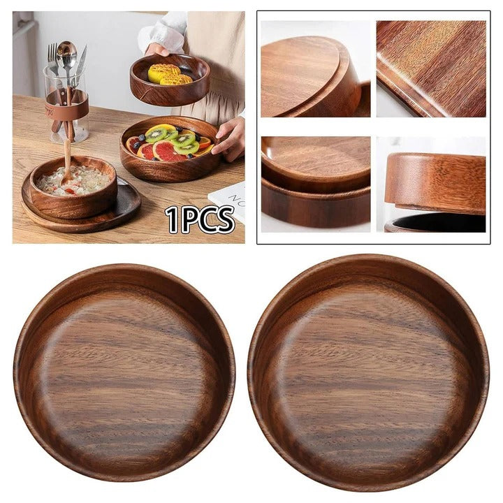 Saladiers en bois naturel pour la table, lot de 2