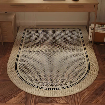 Tapis de sol de bureau en peluche avec section centrale à motifs