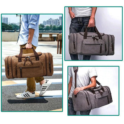 Grand sac de voyage en coton avec espace supplémentaire