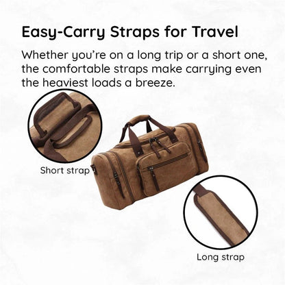 Grand sac de voyage en coton avec espace supplémentaire