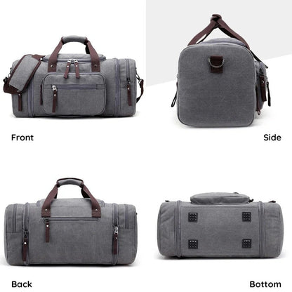 Grand sac de voyage en coton avec espace supplémentaire