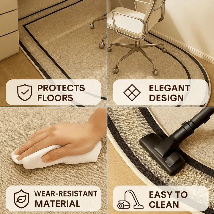 Tapis de protection de sol durable pour chaises de bureau et de maison