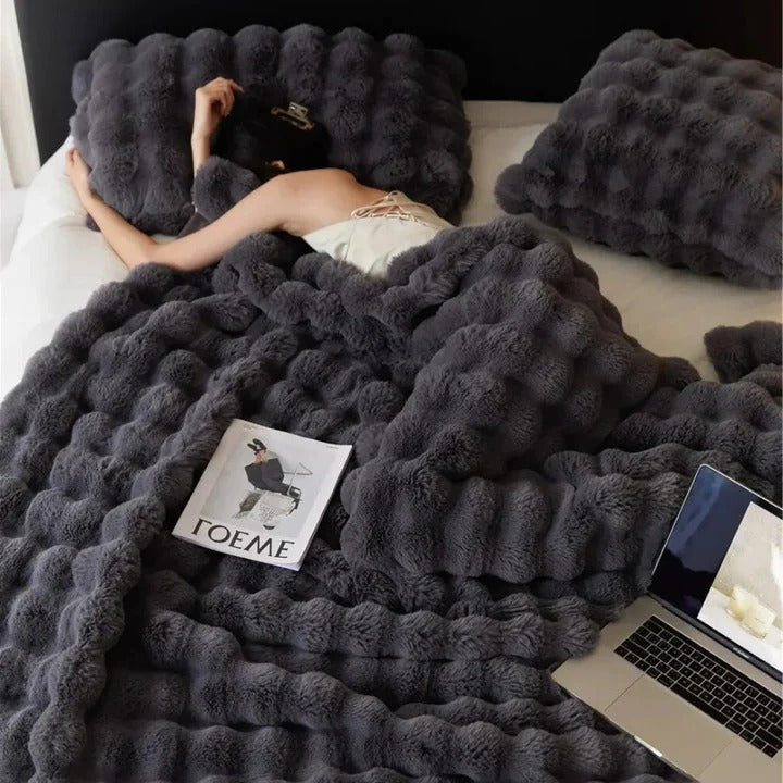 Jeté de couverture doux et douillet lavable en machine
