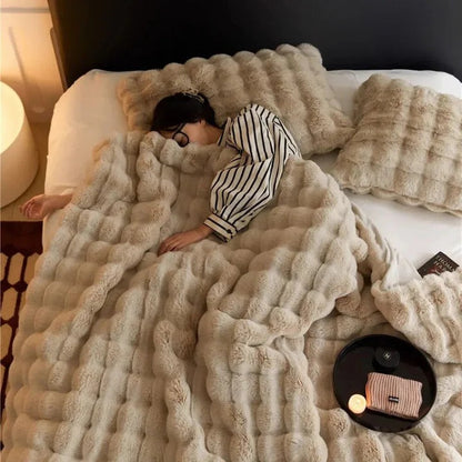 Jeté de couverture doux et douillet lavable en machine