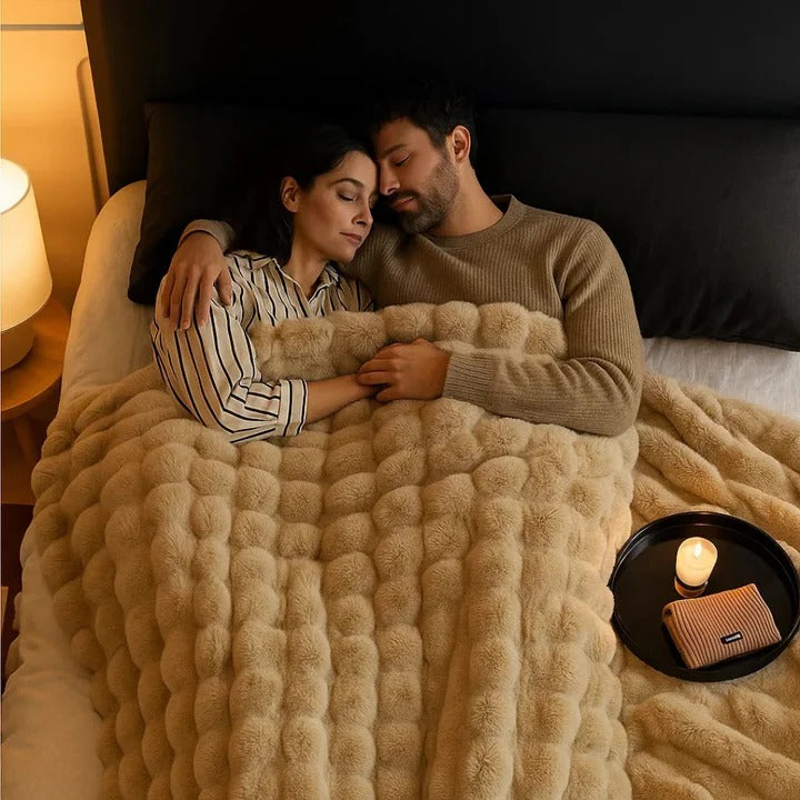 Jeté de couverture doux et douillet lavable en machine
