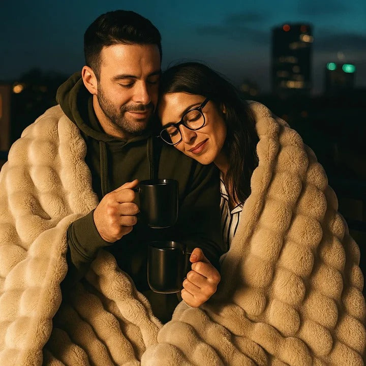 Jeté de couverture doux et douillet lavable en machine