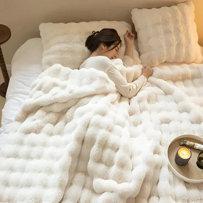Jeté de couverture doux et douillet lavable en machine