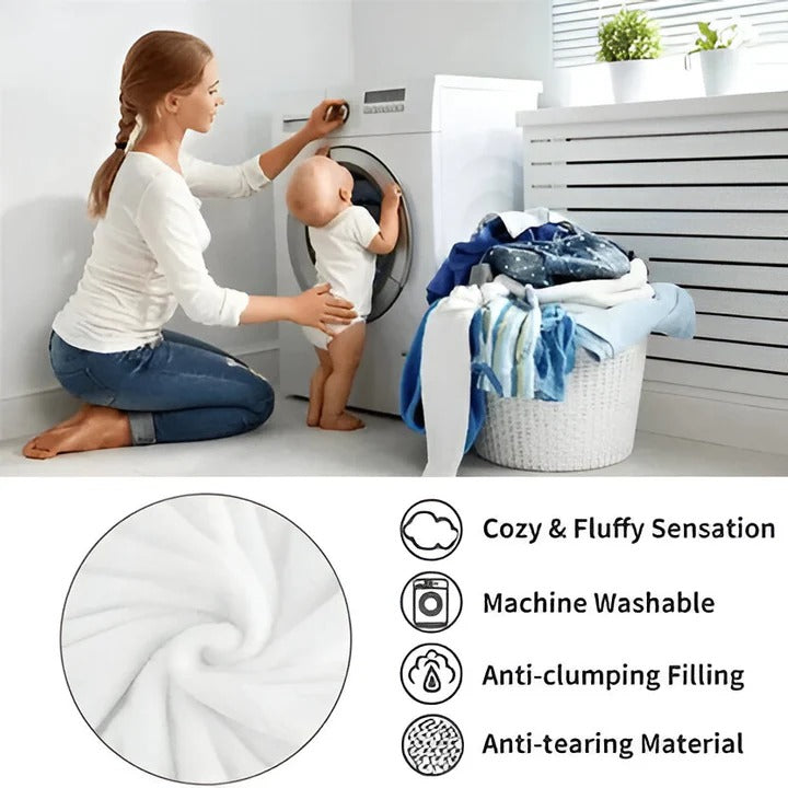 Jeté de couverture doux et douillet lavable en machine