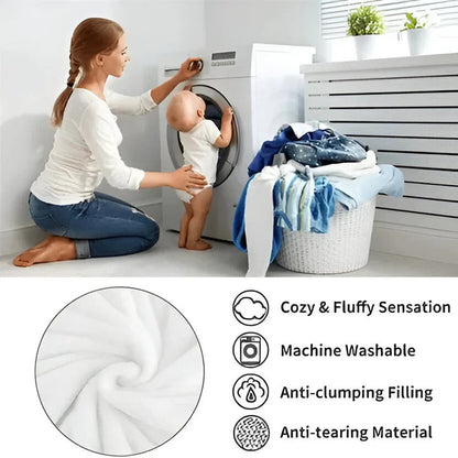 Jeté de couverture doux et douillet lavable en machine