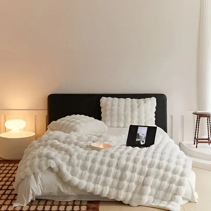 Jeté de couverture doux et douillet lavable en machine