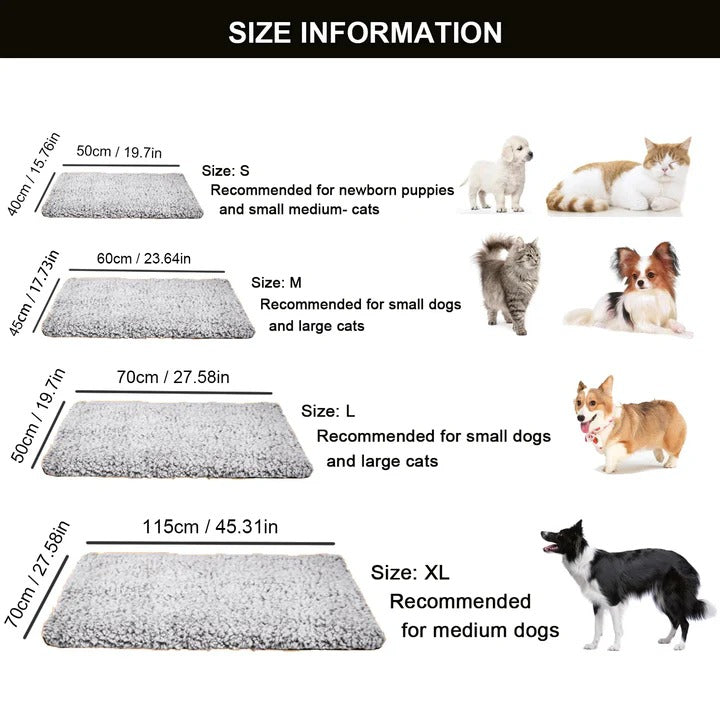 Tapis de lit douillet orthopédique pour animaux de compagnie