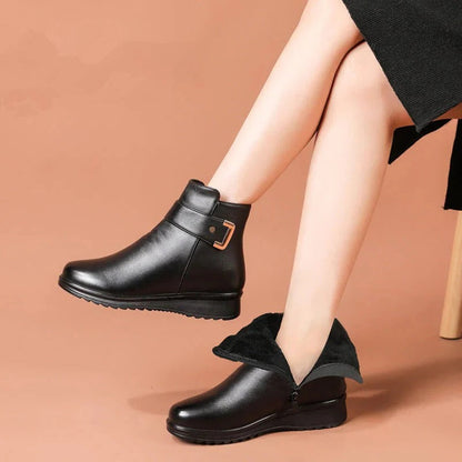 Bottes de neige chaudes et isolées pour femme avec semelles antidérapantes