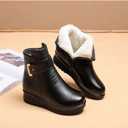 Bottes de neige chaudes et isolées pour femme avec semelles antidérapantes